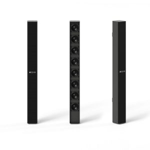 Linea GF di K-GEAR: diffusori versatili e resistenti agli agenti atmosferici, perfetti per installazioni audio di qualità in spazi ridotti.